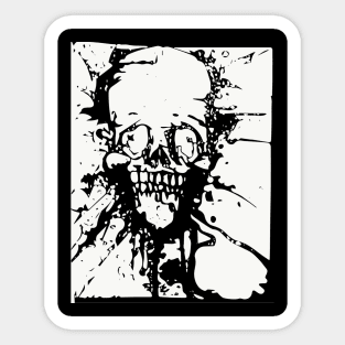 Splat Skull Sticker